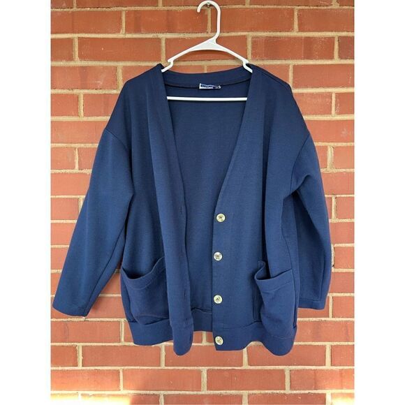 Vintage Navy Blue Cardigan - Picture 1 of 5
